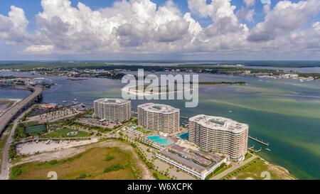 Vista aerea di Orange Beach in Alabama Gulf Coast Foto Stock