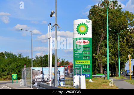 BEDZIN, Polonia - 15 Luglio 2019: BP gas station in Bedzin Foto Stock