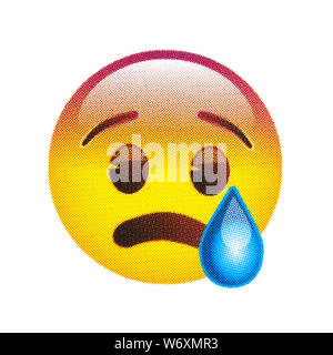 In lacrime emoticon Foto Stock