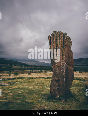 Machrie Moor pietre permanente, Isle of Arran, Scozia. Foto Stock