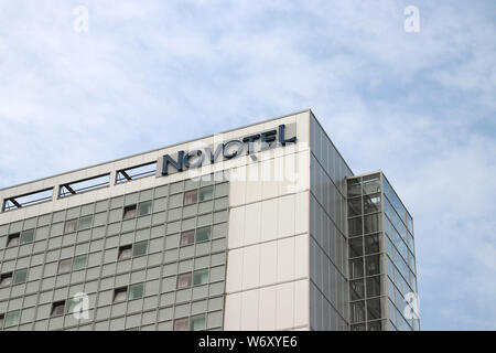 Hotel Novotel sopra il forum mondiale congres centro dell'Aia Foto Stock