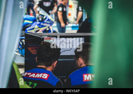 BSB British Super Bike campionati Racing Moto Thruxton circuito, Thruxton vicino a Andover Hampshire Inghilterra Foto Stock