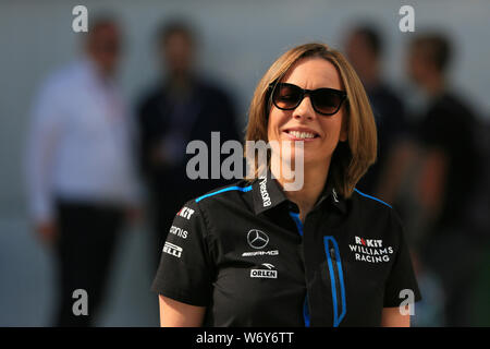 Circuito Hungaroring, Mogyorod, Budapest, Ungheria. Il 3° agosto 2019. Formula 1 Rolex Ungheria Grand Prix; qualifica; Claire Williams, Vice Team Principal di ROKiT Williams Racing Credit: Azione Plus sport/Alamy Live News Foto Stock