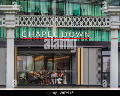 Cappella giù il Gin opere & ristorante vicino a Kings Cross Station nel centro di Londra Foto Stock