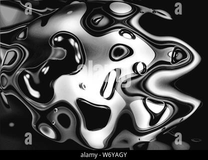 TELLING JOKE: Questa serie di disegni grafici dettagli frammento distorsione a un altoparlante con un anello su di esso rivelando disorganizzato cartone come facce. Foto Stock