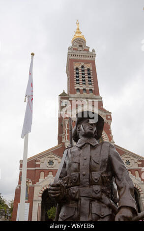 Statua di Anzac, monumento di Ypres, Belgio Foto Stock