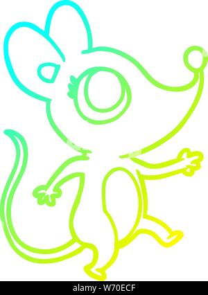 Gradiente a freddo il disegno di un simpatico mouse Illustrazione Vettoriale