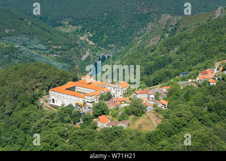 Monastero di San Esteban, Ribas de Sil, provincia di Orense, Spagna Foto Stock