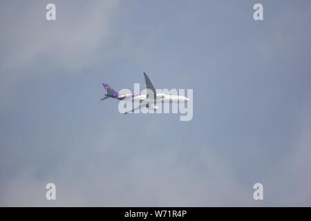 Licciana Nardi, Italia - 28 Luglio 2019: HS-TBE Airbus A330-300 di Thai Airways. In Volo Chiang Mai a Bangkok. Foto Stock