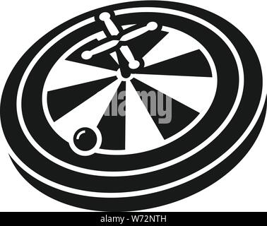 Lucky Casino roulette icona. Semplice illustrazione di Lucky Casino roulette icona vettoriali per il web design isolato su sfondo bianco Illustrazione Vettoriale