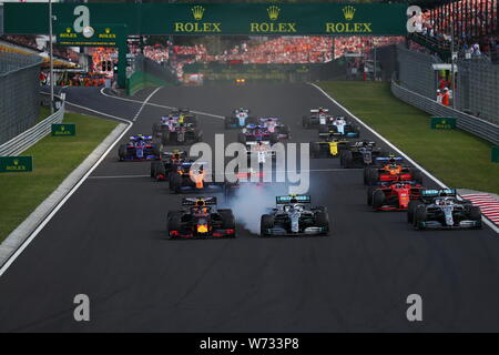 Budapest, Ungheria. 04 Ago, 2019. Avviare GP ungherese, Hungaroring 2019, Budapest, 2-4 agosto 2019 Credit: Indipendente Agenzia fotografica/Alamy Live News Foto Stock