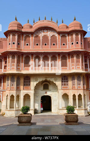 Chandra Mahal, City Palace komplex, Jaipur, Rajasthan, India, Asia, Patrimonio Mondiale dell UNESCO Foto Stock