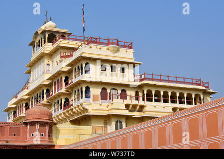 Chandra Mahal, City Palace komplex, Jaipur, Rajasthan, India, Asia, Patrimonio Mondiale dell UNESCO Foto Stock