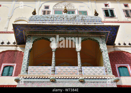 Chandra Mahal, City Palace komplex, Jaipur, Rajasthan, India, Asia, Patrimonio Mondiale dell UNESCO Foto Stock