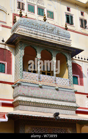Chandra Mahal, City Palace komplex, Jaipur, Rajasthan, India, Asia, Patrimonio Mondiale dell UNESCO Foto Stock