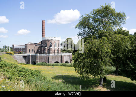 Museo De Cruquius, che occupa il vecchio Cruquius vapore stazione di pompaggio. Si è pensato per essere il più grande motore di vapore mai costruito. Foto Stock