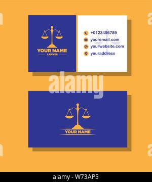 Avvocato modello di scheda Illustrazione Vettoriale