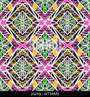 Seamless etnica pattern paisley. Stampa di moda per i vestiti. Foto Stock