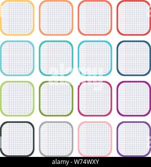 Notebook di classe icona del foglio Illustrazione Vettoriale