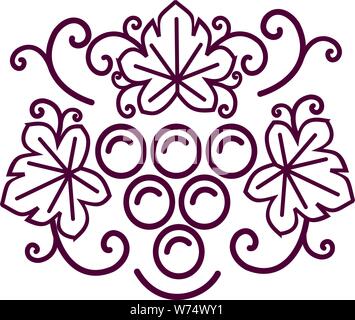 Abstract grappolo di uva Illustrazione Vettoriale