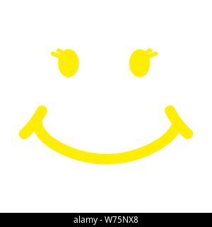 Icona Smile template vettoriale. Smile logo su sfondo bianco in stile appartamento sorriso di tendenza logo design illustrazione vettoriale Illustrazione Vettoriale