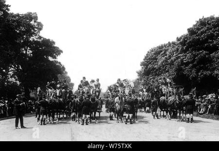 Coaching Club si riunisce in Hyde Park, Londra Foto Stock