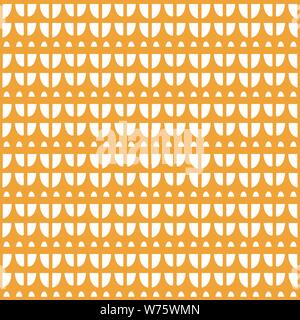 Seamless schema di ripetizione di disegnato a mano forme astratte . Vettore curve divertente design geometrico in oro bianco e giallo Illustrazione Vettoriale