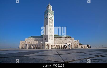 --FILE--Vista interna del Marocco la più grande moschea, Moschea Hassan II, in Casablanca, Marocco, 17 novembre 2017. La Moschea di Hassan II o il Grande moschea Foto Stock