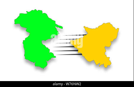 Jammu e Kashmir status speciale, di decodifica Articolo 35bis e Articolo 370 Foto Stock