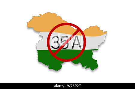 Jammu e Kashmir status speciale, di decodifica Articolo 35bis e Articolo 370 Foto Stock