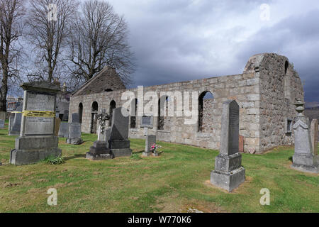 Abbandonato Tarland vecchia Chiesa Parrocchiale Foto Stock