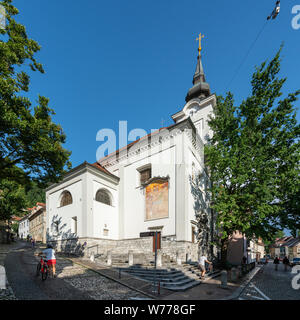 Lubiana, Slovenia. Il 3 agosto 2019. La vista di San Floriano la chiesa nel centro della città Foto Stock