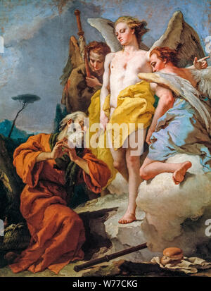 Giovanni Battista Tiepolo, pittura, Abramo e i tre angeli 1730 Foto Stock