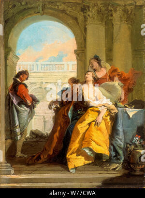 Giovanni Battista Tiepolo, La morte di Sophonisba, pittura, 1755 - 1760 Foto Stock