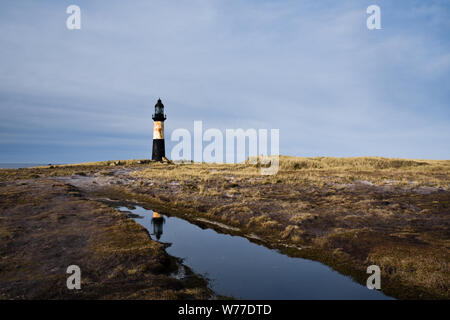 Il faro di Cape Pembroke, il punto piu' orientale delle Isole Falkland. Foto Stock