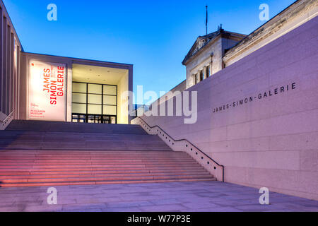 James Simon Gallery, David Chipperfield Architects Neues Museum, Pergamon Museum, il Museo Island, Berlin Mitte, Berlin, Germania Foto Stock