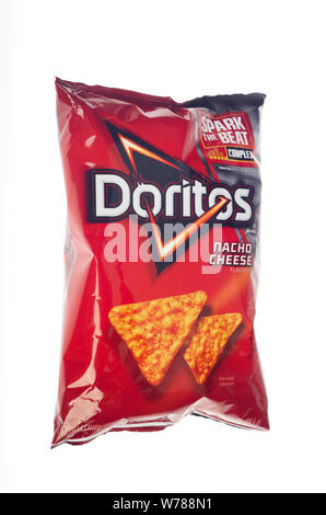 Sacchetto di Doritos Nacho formaggio tortilla chips da Frito-Lay Foto Stock