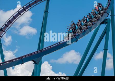 Orlando, Florida. Luglio 29, 2019. Le persone aventi fun Mako al Seaworld Foto Stock