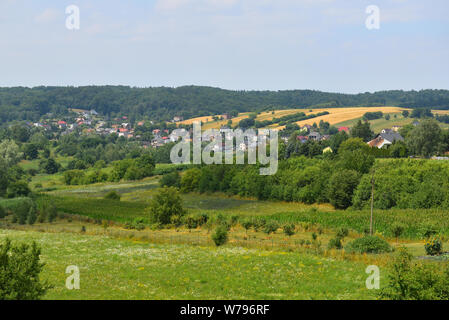 Vista di Pszow - una città nel sud della Polonia, nella provincia di Slesia. Europa Foto Stock