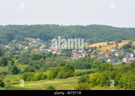 Vista di Pszow - una città nel sud della Polonia, nella provincia di Slesia. Europa Foto Stock