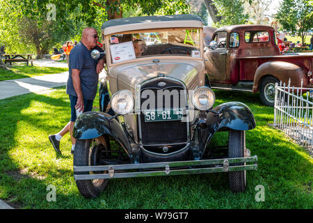 1931 Ford modello A; Angelo di Shavano Car Show, allevatore per Chaffee County Search & Rescue Sud, Salida, Colorado, STATI UNITI D'AMERICA Foto Stock