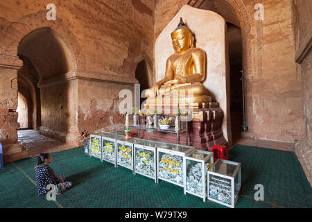 Tempio Dhammayangyi, vecchia area di Bagan, Mandalay regione, Myanmar, Asia Foto Stock