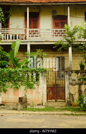 Gli edifici in sonnolenta città di São Tomé Foto Stock