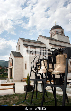 Andricgrad o Kamengrad è un centro culturale e del tipo di etno-villaggio situato sul fiume Drina in Visegrad, Repubblica di Srpska, Bosnia e Herz Foto Stock