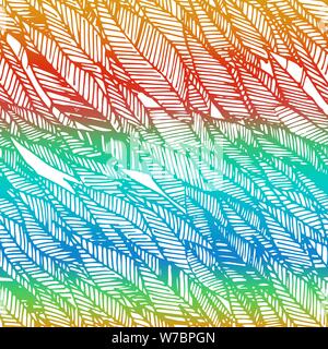 Seamless disegnati a mano doodle motivo grafico. Texture con sfondo sfocato . Realizzati in vettore Illustrazione Vettoriale