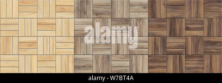 Impostare la risoluzione di alta seamless textures di parquet. Modelli a scacchi Foto Stock