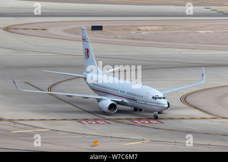 Boeing 737-75V lussuoso business jet N43PR all'Aeroporto Internazionale McCarran Las Vegas. Foto Stock