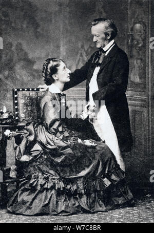 Richard e Cosima Wagner, fine del XIX secolo. Artista: sconosciuto Foto Stock