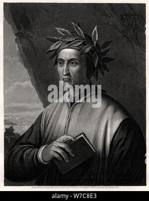 Dante Alighieri, poeta italiano del XIX secolo.Artista: Wagstaff Foto Stock