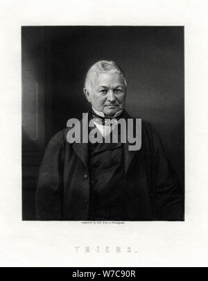 Louis Adolphe Thiers, statista francese e storico del XIX secolo.Artista: W Holl Foto Stock